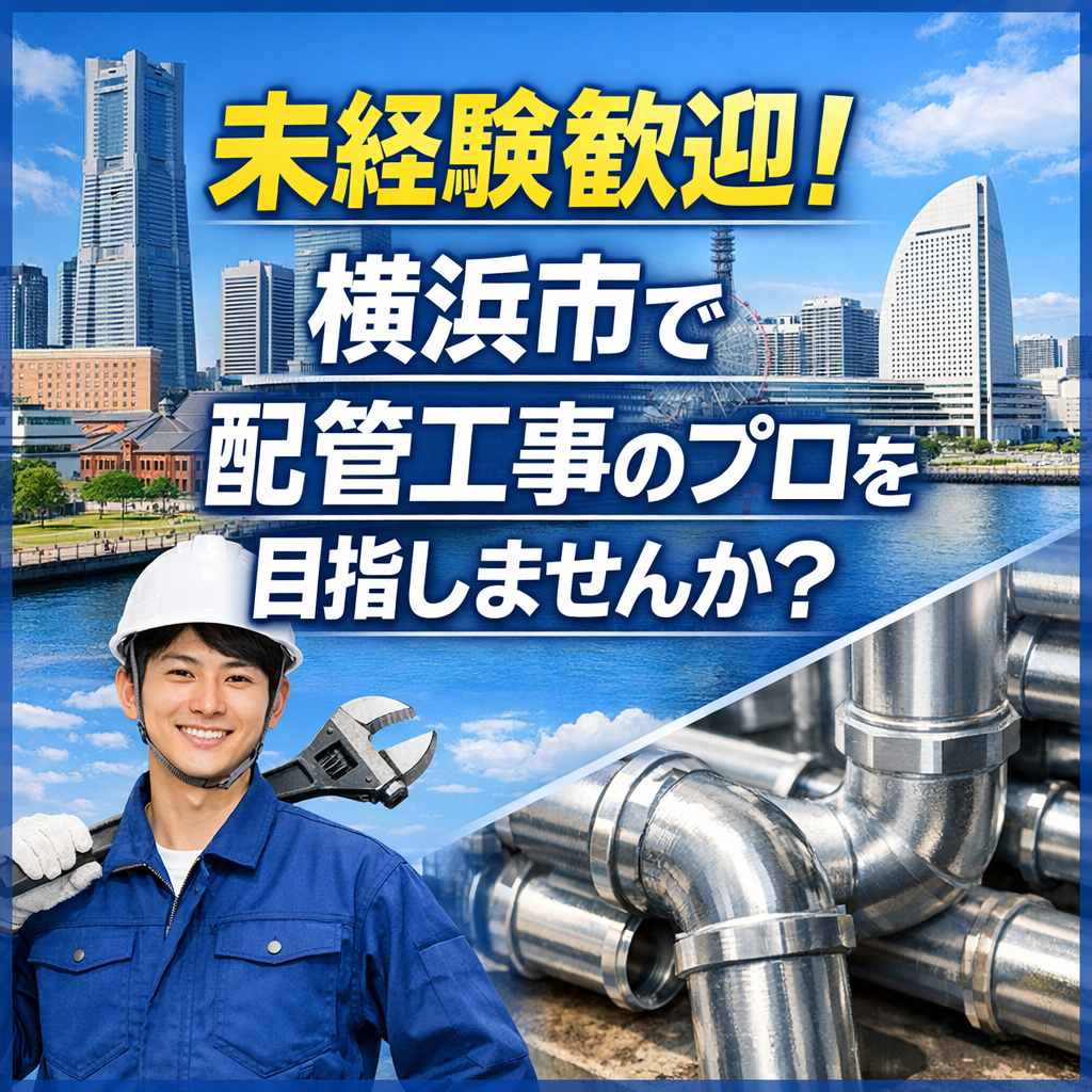 未経験歓迎！横浜市で配管工事のプロを目指しませんか？