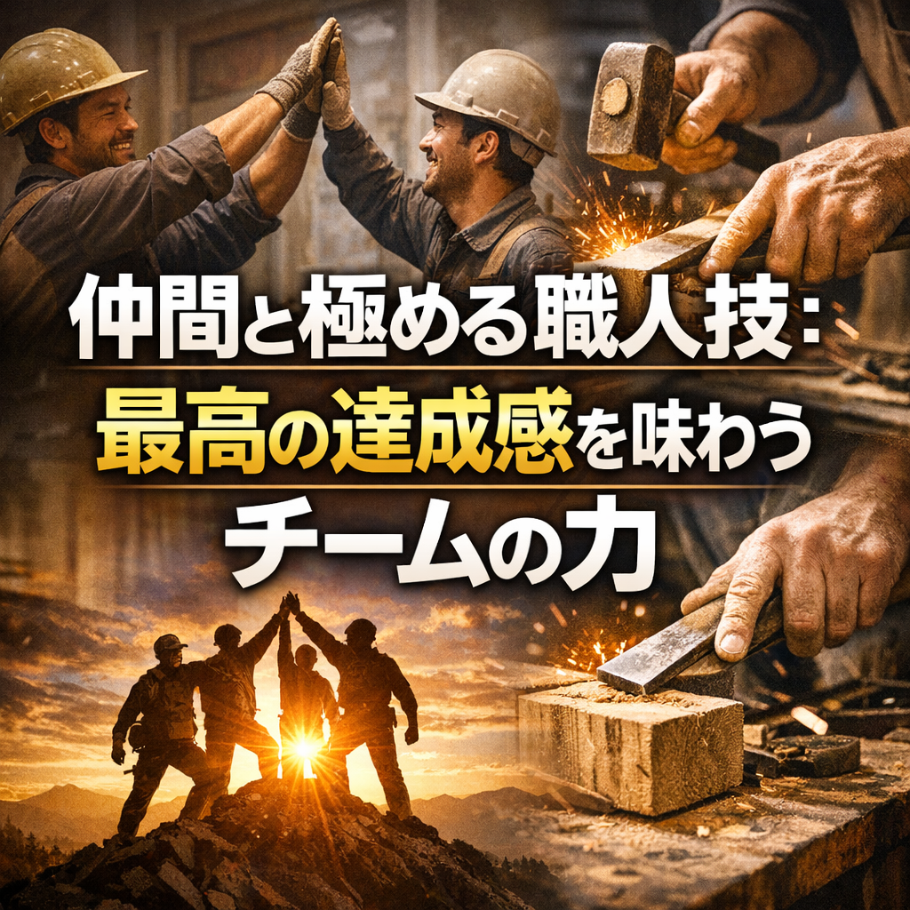 仲間と極める職人技：最高の達成感を味わうチームの力