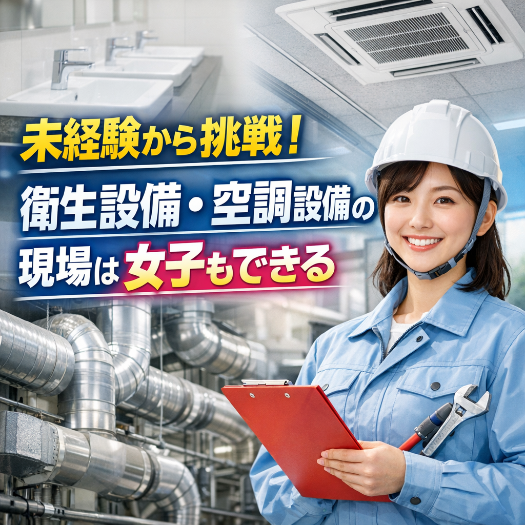 未経験から挑戦！衛生設備・空調設備の現場は女子もできる